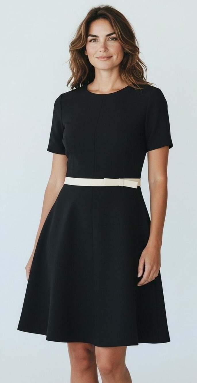 Kate Spade New York Bow Waist Ponte Dress Size 4 Black
